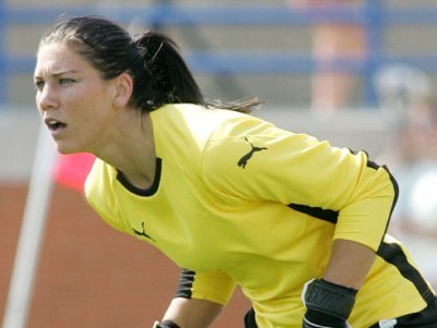 La gardienne Hope Solo a joué à Lyon en 2004-2005 (photo : USSoccer)