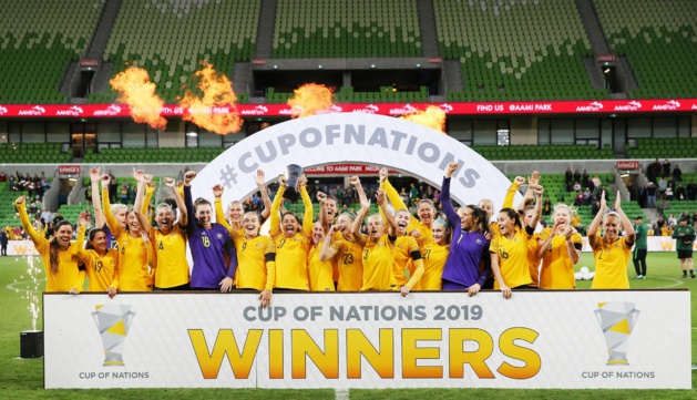 Les Matildas fêtent leur victoire Les Matildas fêtent leur victoire
