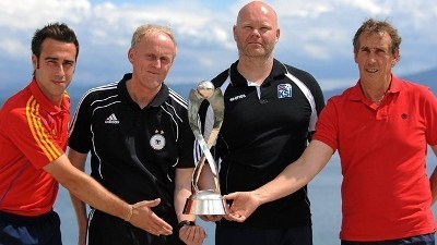 Les quatre sélectionneurs (photo : uefa.com)