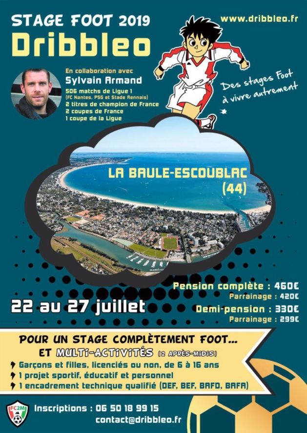 Les stages Dribbleo débarquent à La Baule avec Sylvain Armand Les stages Dribbleo débarquent à La Baule avec Sylvain Armand