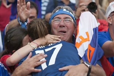 La famille de Gaëtane Thiney qui l'a suivie pendant le Mondial sera bien sûr présente à Troyes (Photo : Eric Baledent)