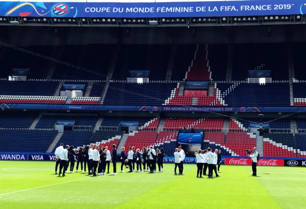Reconnaissance du terrain du Parc des Princes ce jeudi en fin de matinée (photo FFF) Reconnaissance du terrain du Parc des Princes ce jeudi en fin de matinée (photo FFF)