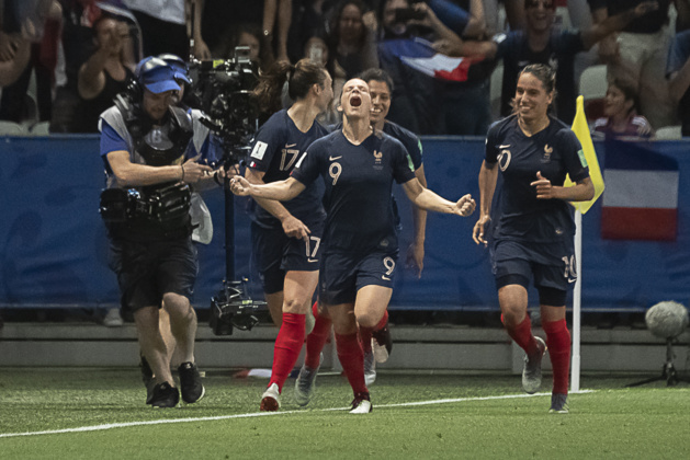 La joie exprimée par Eugénie Le Sommer (photo Eric Baledent/FOF) La joie exprimée par Eugénie Le Sommer (photo Eric Baledent/FOF)