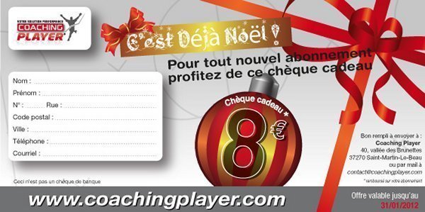 COACHING PLAYER - Bénéficiez de huit euros de remise pour les fêtes de Noël...