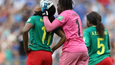 Awona malheureuse lors de l'égalisation (photo FIFA.com) Awona malheureuse lors de l'égalisation (photo FIFA.com)