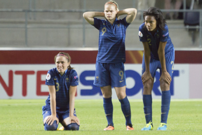 Abily, Le Sommer et Renard perplexes (photo Eric Baledent) Abily, Le Sommer et Renard perplexes (photo Eric Baledent)