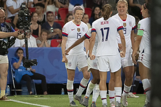 Megan Rapinoe a marqué ses deux premiers buts face à la France (photo Eric Baledent/FOF) Megan Rapinoe a marqué ses deux premiers buts face à la France (photo Eric Baledent/FOF)