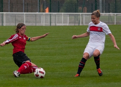 Julie Morel et Guingamp marquent deux points importants face au PSG (photo LMP/EB)