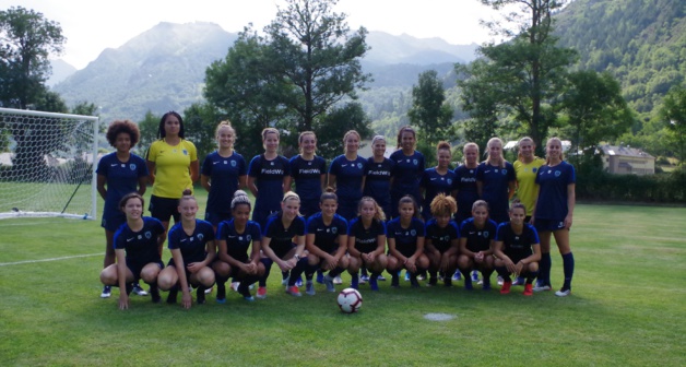 Les joueuses lors du stage à Saint-Lary Soulan (photo DR)