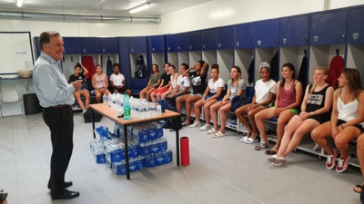 Le Président lors de la reprise des entraînements (photo Paris FC)