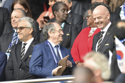 Gianni Infantino à droite avec Noël Le Graët (photo Eric Baledent)