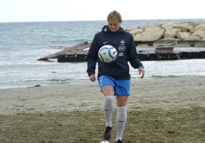 Côté français, Corine Franco est, avec Camille Abily, la seule à avoir joué l'intégralité des matches de ce tournoi de Chypre (Photo : Thibault Simonnet)