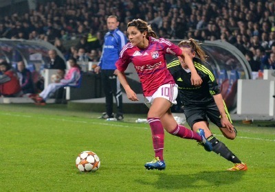 Louisa Necib a été particulièrement en vue hier à Gerland