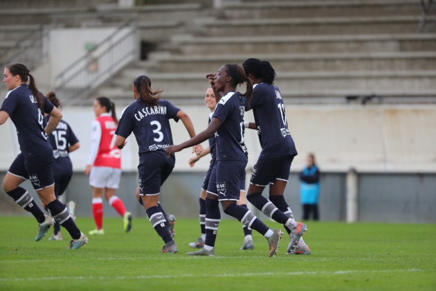 Le doublé pour Asseyi face à Reims (photo FCGB) Le doublé pour Asseyi face à Reims (photo FCGB)