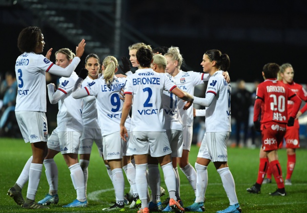 Lyon a trouvé la faille sur un corner (photo OL) Lyon a trouvé la faille sur un corner (photo OL)