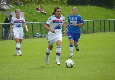 Louisa Necib a inscrit le septième but lyonnais d'une belle frappe de 25m (Photos : Thibault Simonnet)