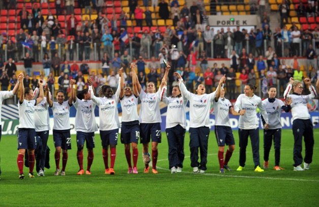 Les Bleues de retour à Calais (ici en septembre 2014)
