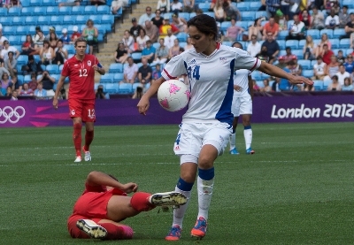 Louisa Necib et les Bleues ont tenté, en vain (photo E Baledent/LMP)