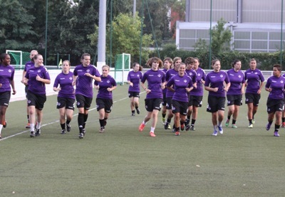 Les Toulousaines lors d'un entraînement (photo P Charbit)