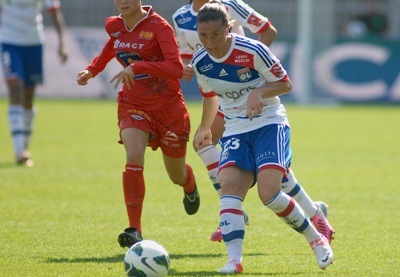 Après Rodez, Camille Abily a frappé face à Yzeure(photo Frank Halimi)