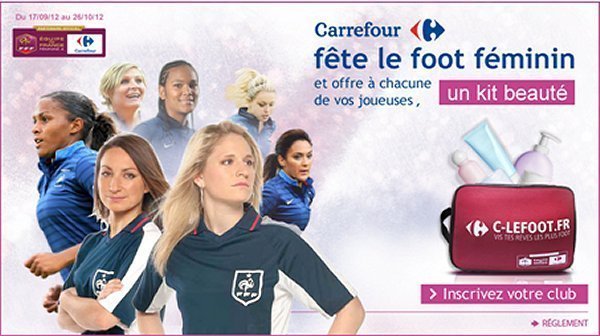 CARREFOUR fête le foot féminin et offre un Kit Beauté à chacune de vos joueuses...