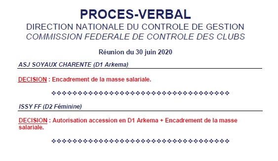 #D1Arkema - DNCG : SOYAUX et ISSY avec un encadrement de la masse salariale #D1Arkema - DNCG : SOYAUX et ISSY avec un encadrement de la masse salariale