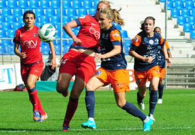 Marine Pervier et son équipe ont dû concéder le match nul (photo MHSC)