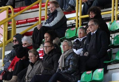 Le Président de la FFF dans les tribunes du Roudourou (photo C Gautier)