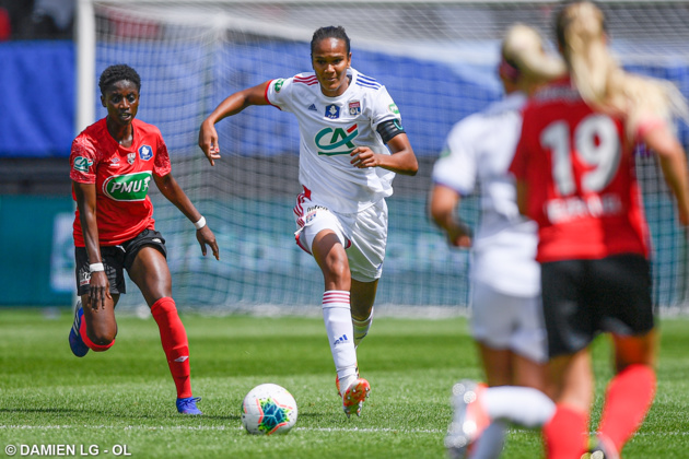 La capitaine Renard a apporté son soutien sur le seul but du match (photo OL)