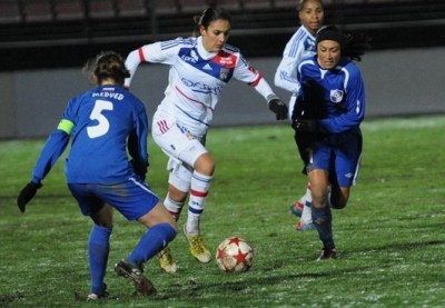 Louisa Necib a signé un triplé et son 20e but en Ligue des Champions (photo D Koleniskov)