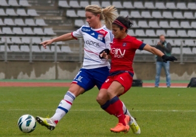 Amandine Henry a inscrit le seul but du match (photo W Morice) Amandine Henry a inscrit le seul but du match (photo W Morice)