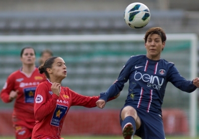 Sophie Vaysse découvre la D1, ici face au PSG (photo Eric Baledent/LMP)