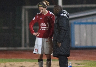 Céline Chatelain aux côtés de David Remisse, lors de son dernier match sur le banc isséen (photo Eric Baledent/LMP)