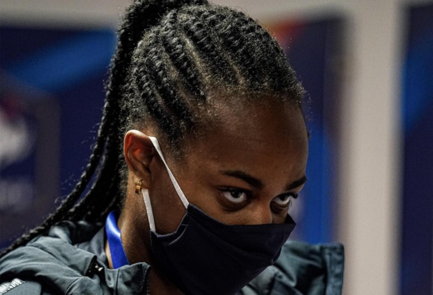Katoto concentrée avant la rencontre face à l'Autriche (photo FFF) Katoto concentrée avant la rencontre face à l'Autriche (photo FFF)