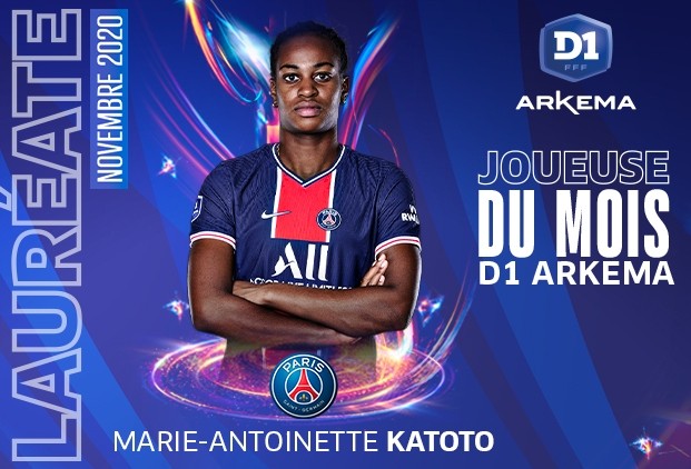 #D1Arkema - Marie-Antoinette KATOTO joueuse du mois de novembre