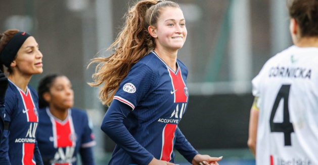 Huitema fait partie des cinq joueuses buteuses ce mercredi (photo PSG) Huitema fait partie des cinq joueuses buteuses ce mercredi (photo PSG)