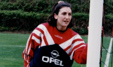 Marinette Pichon en stage à Clairefontaine en 1995 Marinette Pichon en stage à Clairefontaine en 1995