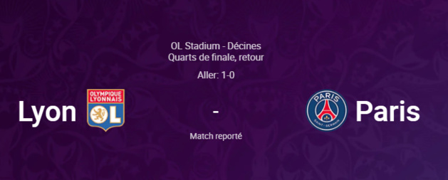 UWCL - OL-PSG fixé au 18 avril et un calendrier de D1 à réorganiser