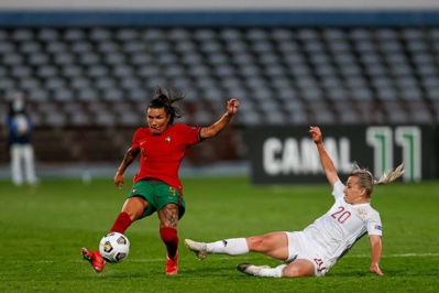 Ana Borges et le Portugal devront réagir face à la Russie de Korovkina buteuse (photo FPF) Ana Borges et le Portugal devront réagir face à la Russie de Korovkina buteuse (photo FPF)