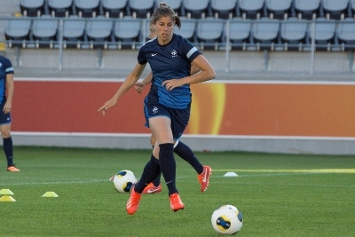 Camille Catala à l'entraînement ce dimanche