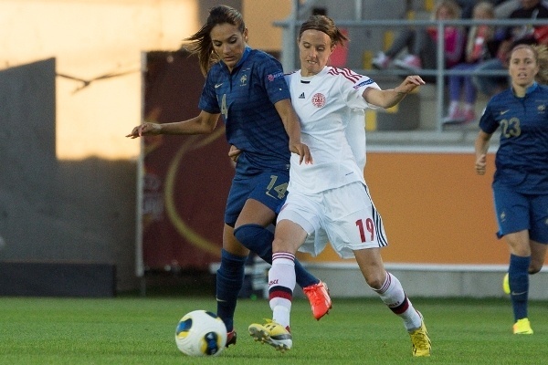 Louisa Necib a égalisé sur penalty à la 71e minute (Photo : Eric Baledent)