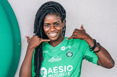 La Nigériane Esther Okoronkwo a marqué pour sa première apparition sous le maillot stéphanois (photo ASSE.fr)