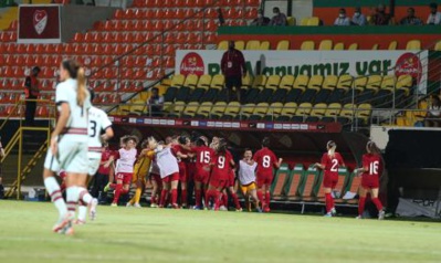 Les Turques ont ouvert le score face au Portugal (photo TFF) Les Turques ont ouvert le score face au Portugal (photo TFF)