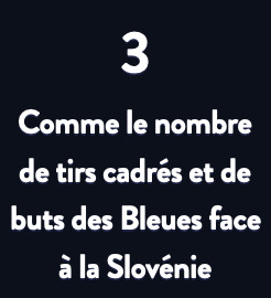 Bleues – Trois statistiques à retenir de SLOVÉNIE - FRANCE