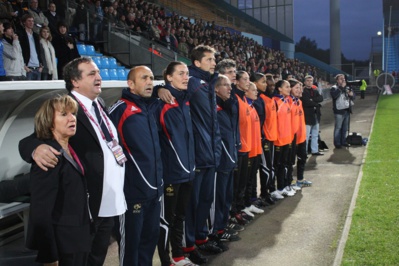 Corinne Diacre était sur le banc en tant qu'adjointe face à l'Estonie en 2009 (photo S. Duret) Corinne Diacre était sur le banc en tant qu'adjointe face à l'Estonie en 2009 (photo S. Duret)