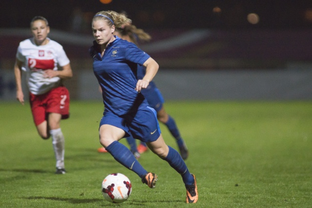 Eugénie Le Sommer confiante avant le match contre l'Autriche jeudi (Photo : Eric Baledent)