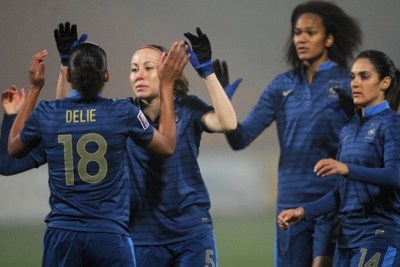 Marie-Laure Delie porte son total à 51 buts en Bleue (photo Fifa.com)