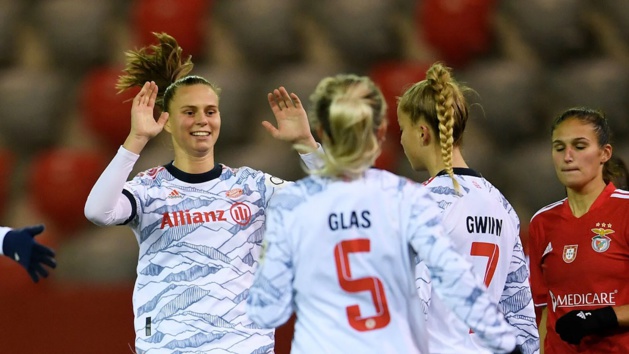 Les Munichoises qualifiées restent derrière l'OL (photo FCB)