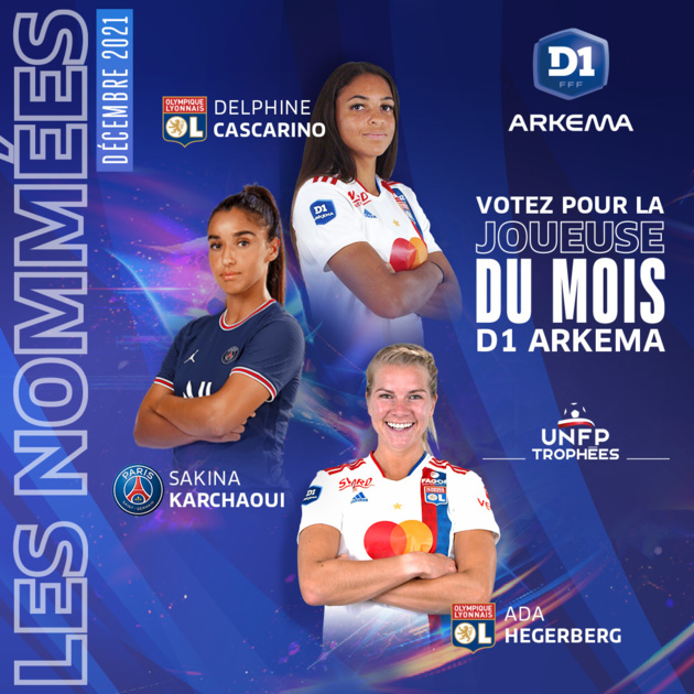 #D1Arkema - Meilleure joueuse : les nommées pour le trophée de décembre