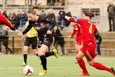 Thiney revient à hauteur de Delie au classement des buteuses (photo Mica GBM)